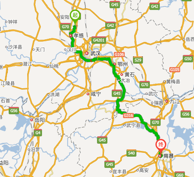 湖北孝感市鄒崗鎮(zhèn)離南昌市多少公里