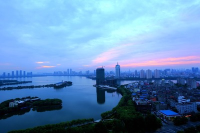 南昌青山湖日出 - 風光, 城市 - 向陽花xyh - 圖蟲攝影網